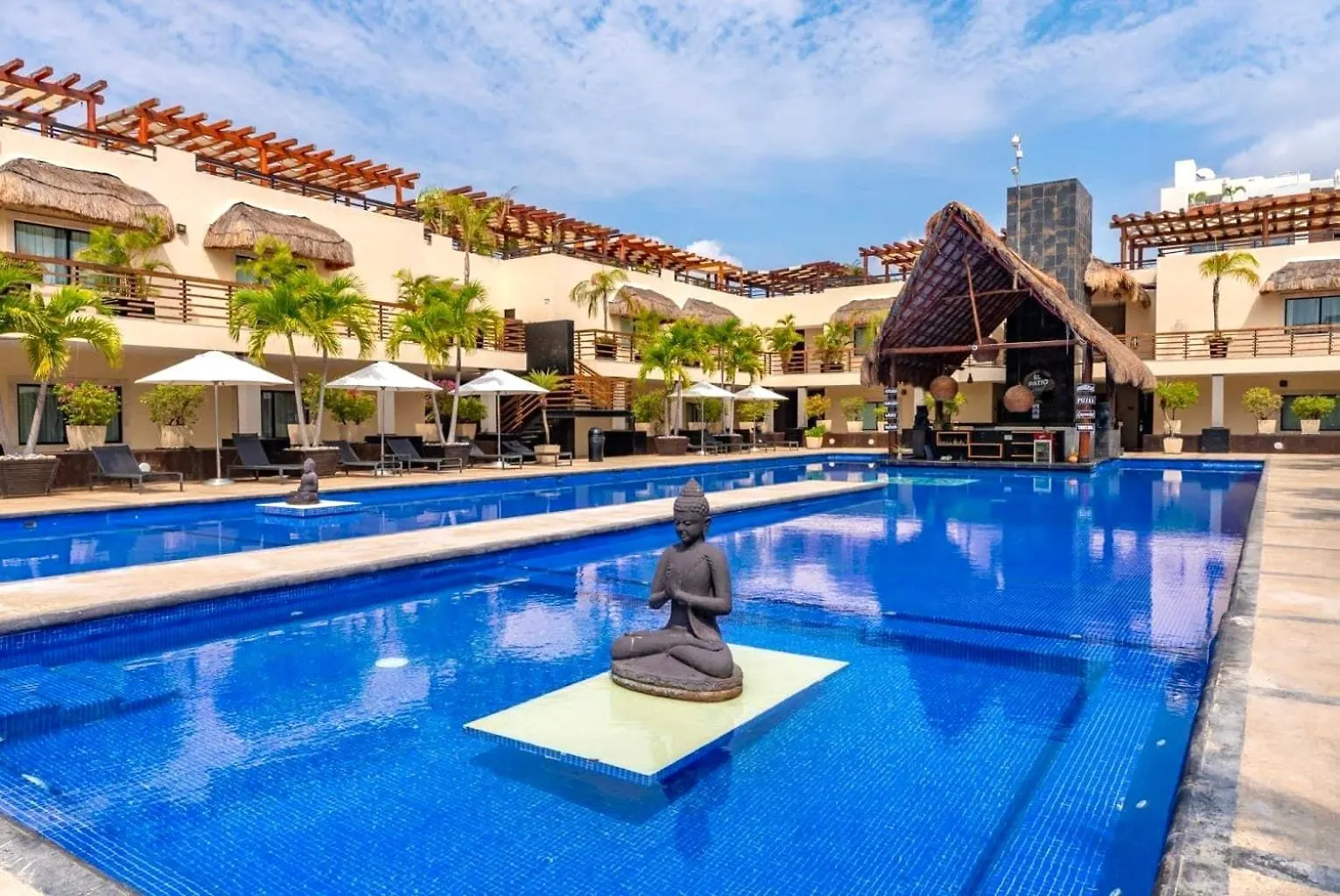 신데 델 카르멘 Departamento En Aldea Thai Con Terraza, Vista Al Mar Y Alberca Privada, Para 8 Personas 아파트 신데 델 카르멘